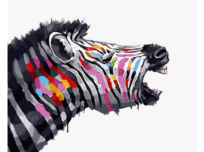 Malování podle čísel na plátno pro dospělé - Zebra