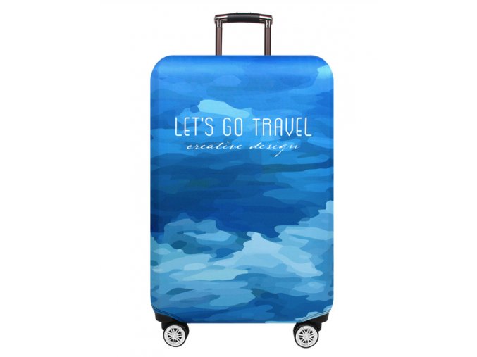Elastický potah na kufr, zavazadlo čtyři velikosti Let´s go travel