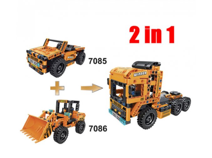 Hračky- Stavebnice, 2v1 model kamion- vlastní sestavení 200+ 199 ks