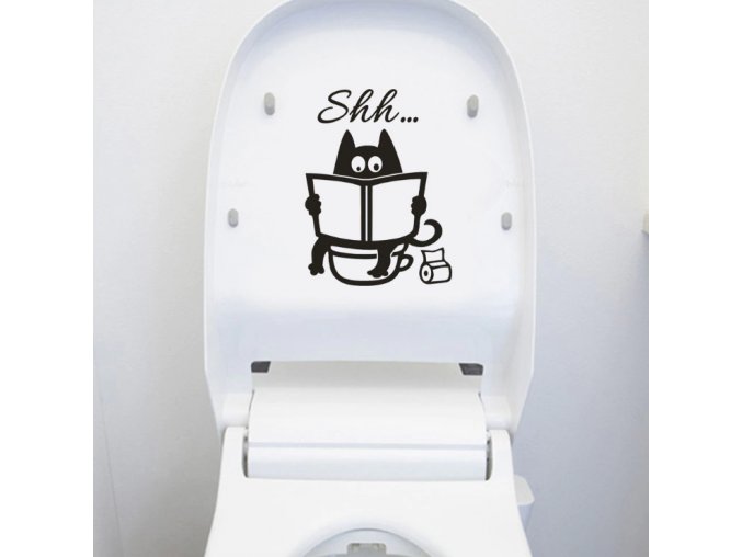 Dekorace- Nálepky na wc SHH...