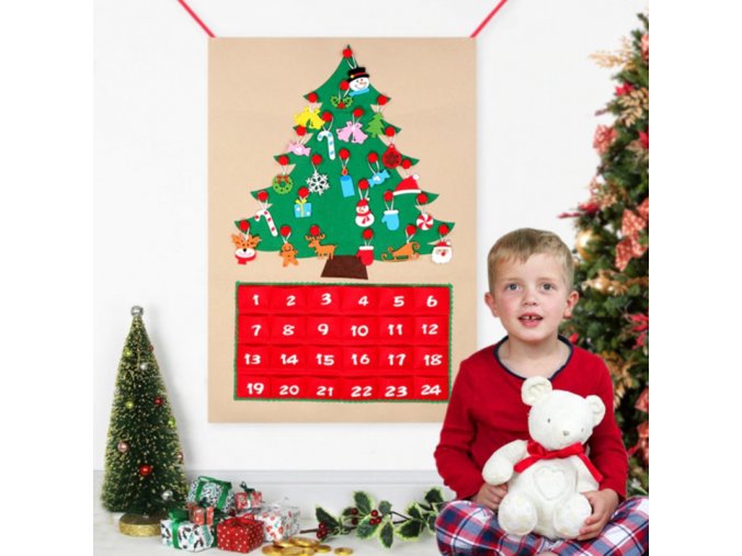 Vánoce Vánoční dekorace adventní kalendář  - adventní kalendář k naplnění doma