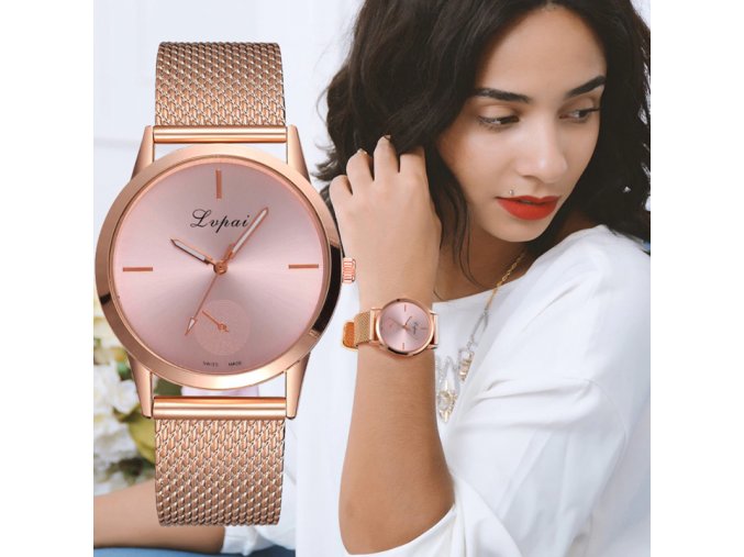 Vánoční dárky pro ženy- dámské náramkové hodinky s kovovým páskem více barev