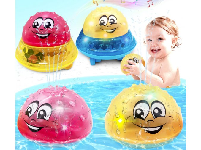Pro děti- hračka do vody- svítící, hrající a stříkající vodu