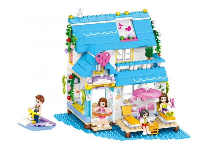 Dětské hračky- stavebnice kostky Domeček- Vánoční dárky pro dívky