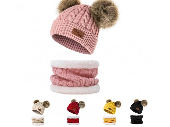 Pro děti- dětský zimní set čepice a nákrčník AKCE
