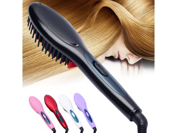 Pro ženy- profesionální elektrický žehlící kartáč- Vyhřívaný kartáč pro narovnávání vlasů, pro vlasy