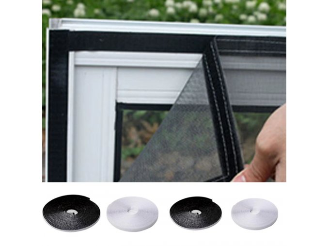 Samolepicí suchý zip 6mmx5,6m na síť do oken nebo dveří