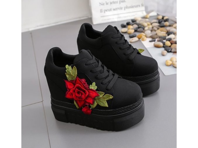 Dámské boty- Dámské luxusní boty s květinami více barev