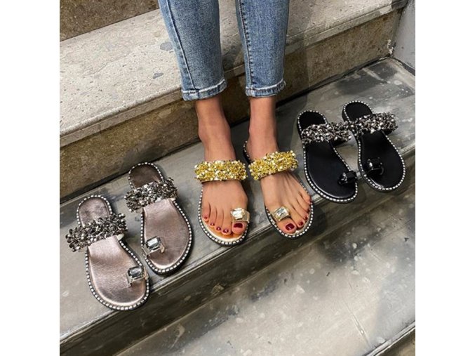 Letní boty - dámské sandále - výprodej skladu - krásné a pohodlné boty zdobené kamínky