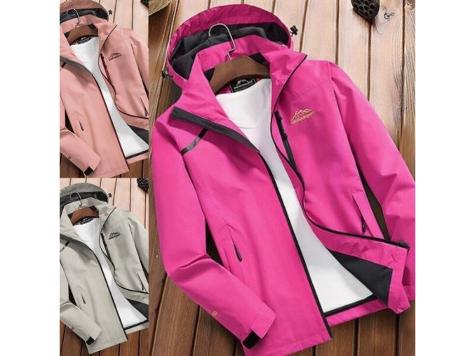 oblečení - dámské oblečení - dámská zimní bunda s kapucí - prodyšná dámská větrová bunda - bundy