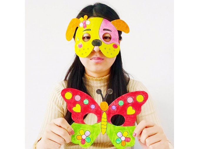 Hračky - dětské tvoření - maska - dětská maska na domalování - malování - vánoční dárek