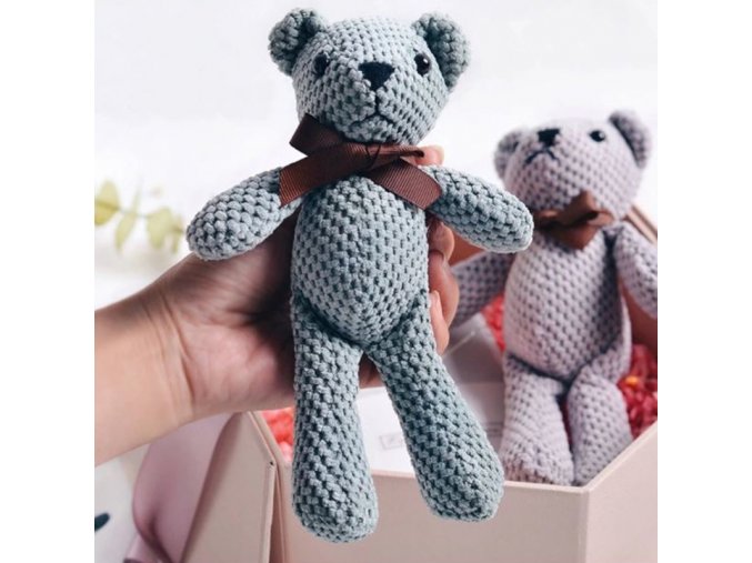 Miminko - plyšáci - háčkovaný medvídek pro děti - medvídek - hračky - hračky pro kluky - vánoční dárek