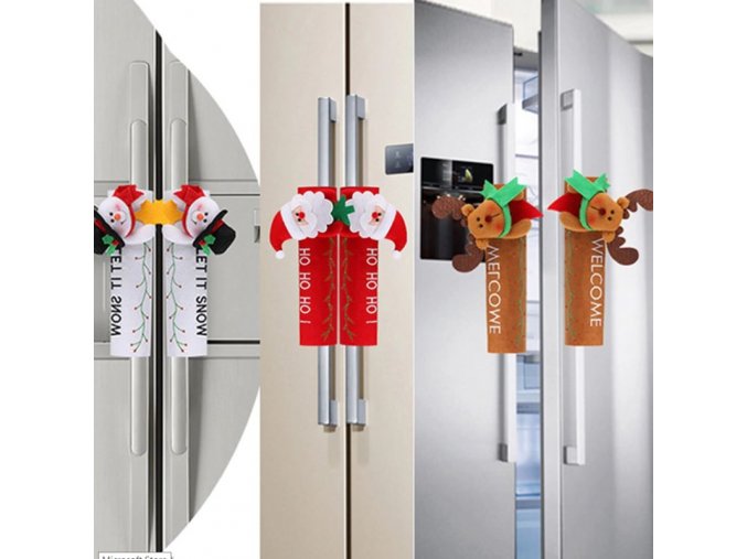 Vánoce - dekorace - vánoční dekorace - vánoční krytka na dveře elektrospotřebičů - kuchyně
