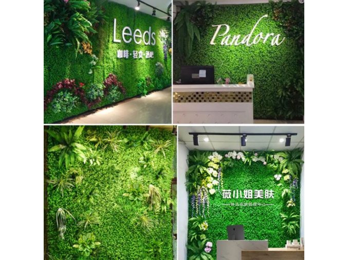 Dekorace - dekorace umělých rostlin na zeď v různých barvách - umělé květiny - dekorace na zeď - výprodej skladu