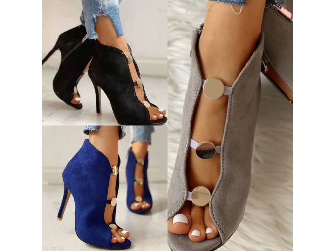 Boty - dámské boty - dámské módní vysoké boty se zdobením - výprodej skladu