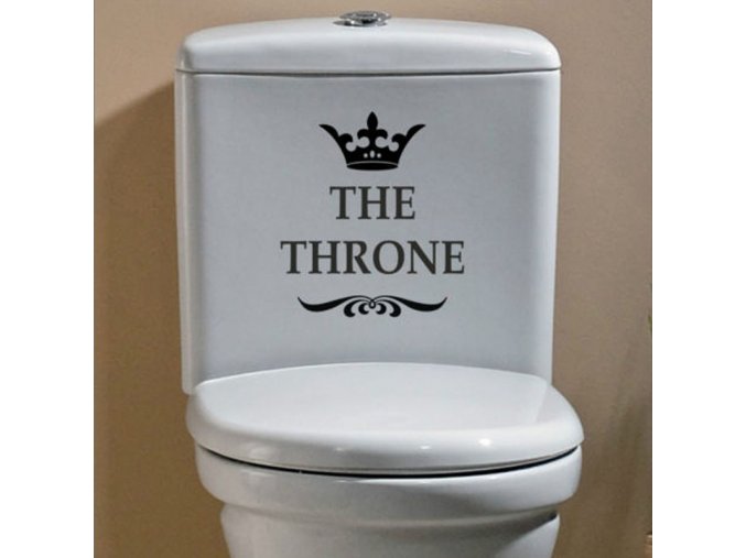 Vtipná samolepka na toaletu - Throne