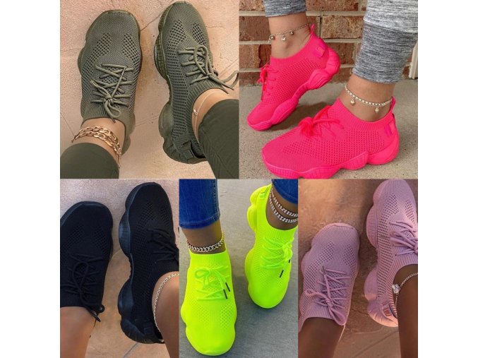 Boty - tenisky - dámské boty - dámské pohodlné stylové tenisky ve více barvách - dámské tenisky
