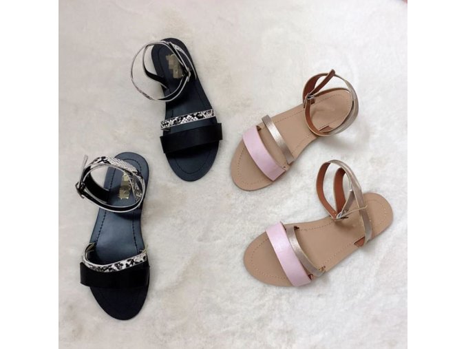 Boty - sandály - dámské boty - dámské letní sandálky zdobené pásky - dámské sandály