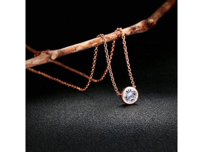 Šperky - řetízek - krásný decentní řetízek s kamínkem - dárek pro ženu  - slevy dnes
