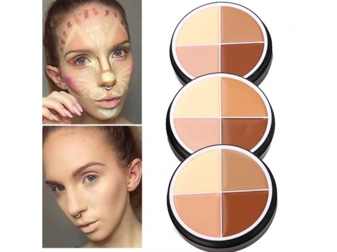 Kosmetika - make up - konturovací gelová paletka - líčení - výprodej skladu