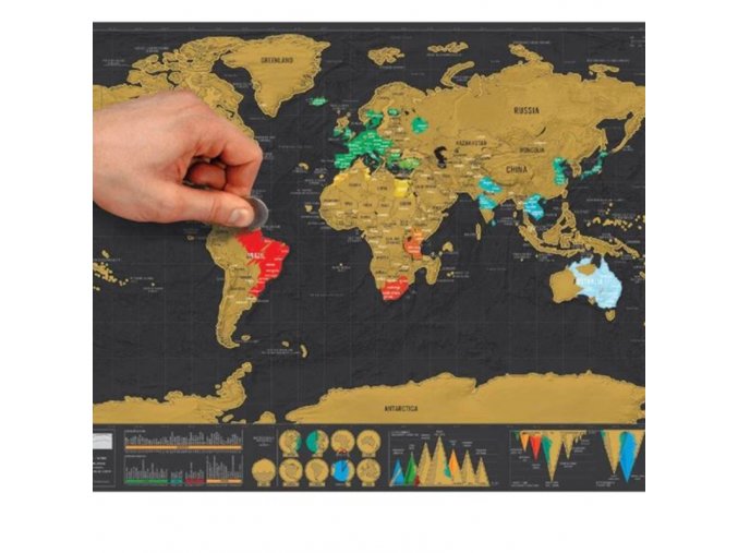Dekorace - mapa - stírací mapa světa ve více variantách - mapy - stírací mapa světa