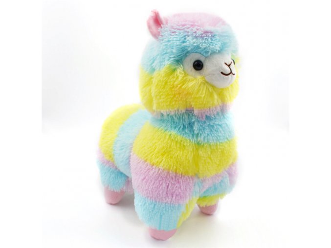 Plyšová hračka pro děti - barevná lama