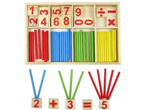 Pro děti- set dřevěné počítadlo matematická pomůcka, výukové a vzdělávací- Vhodný jako dárek k Vánocům
