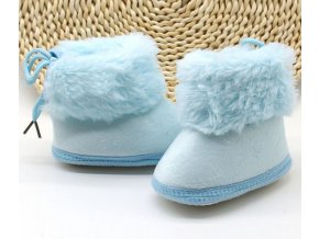 Dětské boty- dětské zimní botičky do kočárku pro nejmenší modré, růžové s kožíškem- VÝPRODEJ SKLADU