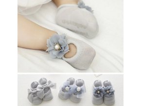 Pro děti- krásné šedé ponožky pro dívky 3 páry více variant- Vhodný jako dárek