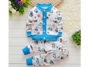 Dětské oblečení- teplý set pro chlapce modrý, mikina a kalhoty VÝPRODEJ SKLADU