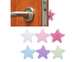Samolepící gumové zarážky na dveře hvězdy - barevné varianty
