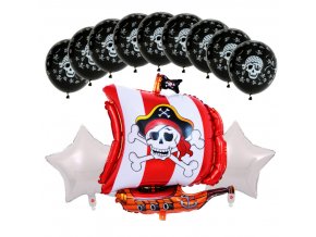 Pirátské balonky set 13ks vhodné na narozeniny,párty- dvě varianty