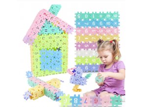 Best dárky pro děti- Vánoční dárky pro děti barevná stavebnice s čísly 48ks