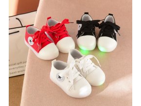 Dětské svítící boty s hvězdou- 3 barvy