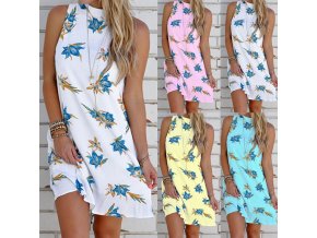 Dámské plážové letní šaty s květinami více barev až 3XL