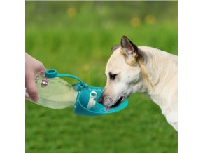 Pes - psí lahev - cestovní lahev - v modré a zelené barvě-výprodej skladu