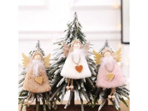 vánoční dekorace - dekorace - vánoční ozdoby - anděl - andělka - krásná vánoční ozdoba anděla na stromeček - vánoční dárek