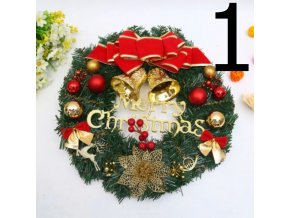 Dekorace - vánoce - adventní věnec - vánoční věnec na dveře - vánoční dekorace - vánoční věnec na dveře více variant