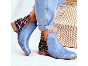Boty - dámské nazouvací podzimní boty na nízkém podpatku - boty - zimní boty - vánoční dárek