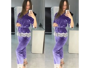 dámské oblečení - pyžamo - dámské semišové módní pyžamo - dámské pyžamo - dárek pro ženu
