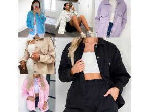 Dámské oblečení - bunda - dámská módní lehká zimní bunda s kapsami - dámské zimní bundy - jarní bundy