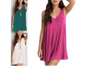 Dámské oblečení  - šaty - letní šaty  - dámské jednobarevné vzdušné šaty - nadměrné velikosti - dámské šaty