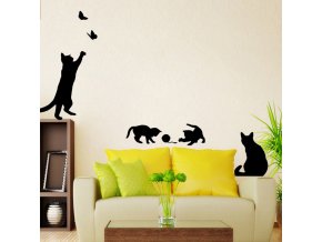Samolepky s kočičkami na zeď