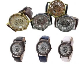 Pánské Skeleton náramkové hodinky - levný tip na vánoční dárek pro muže