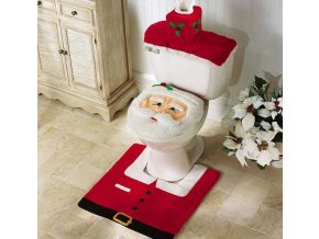Vánoční dekorace set na WC - Santa na toaletu na Vánoce
