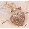 Dárky pro ženy- přívěšek na klíče srdce s kamínky více barev- vhodný jako dárek k Vánocům