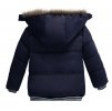 Zimní bundy- luxusní teplá bunda pro chlapce s kožíškem na kapuce černá, zelená, modrá- VÝPRODEJ SKLADU