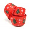 Vánoční dekorace- Vánoční dekorační stuha červená 2 varianty- VÝPRODEJ SKLADU