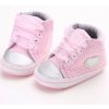 Dětské boty- dívčí capáčky pro nejmenší šedé, růžové se srdíčkem- VÝPRODEJ SKLADU