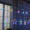 Vánoční dekorace - LED světelný řetěz - velké hvězdy 2m/12ks více barev